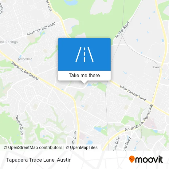 Tapadera Trace Lane map