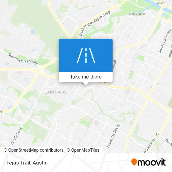 Tejas Trail map