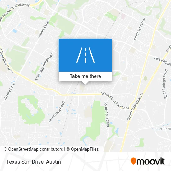 Texas Sun Drive map