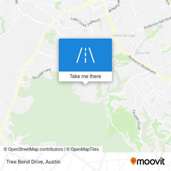 Tree Bend Drive map