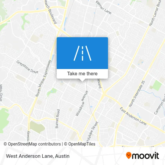 West Anderson Lane map
