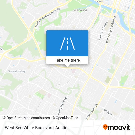West Ben White Boulevard map