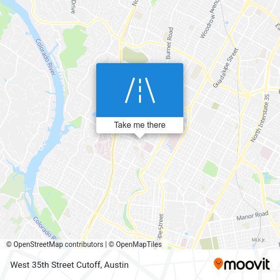 Mapa de West 35th Street Cutoff