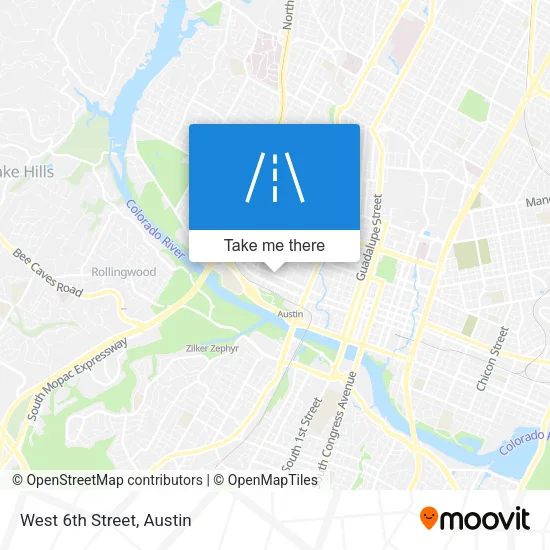 West 6th Street map