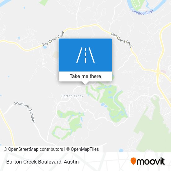 Barton Creek Boulevard map