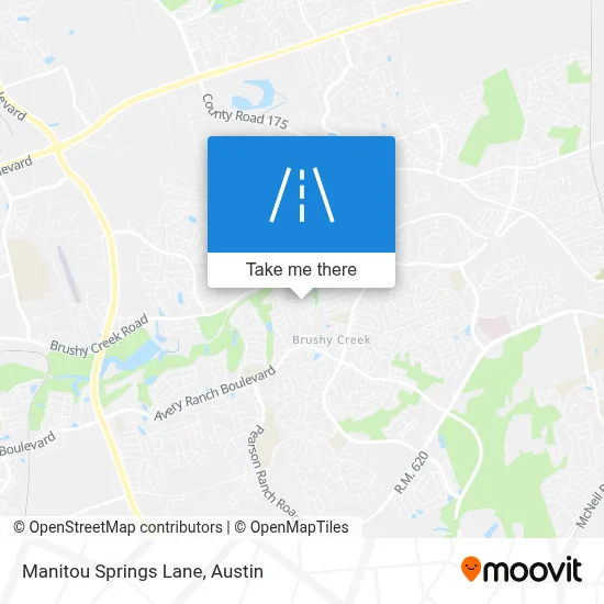 Manitou Springs Lane map