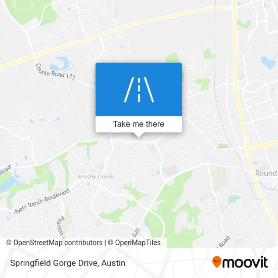 Springfield Gorge Drive map