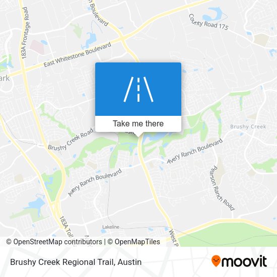 Mapa de Brushy Creek Regional Trail