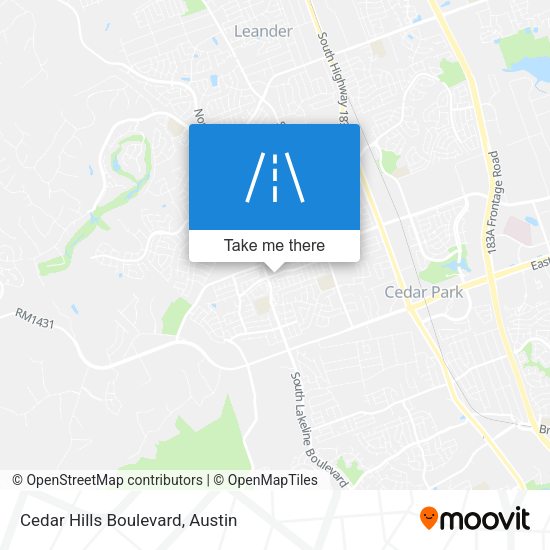 Cedar Hills Boulevard map