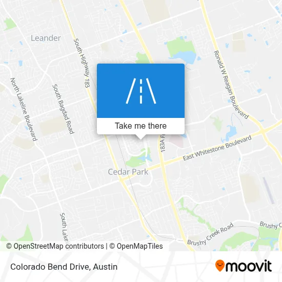 Colorado Bend Drive map