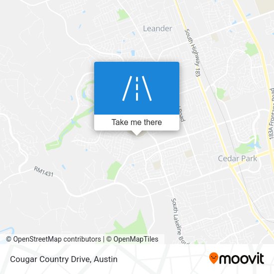 Mapa de Cougar Country Drive