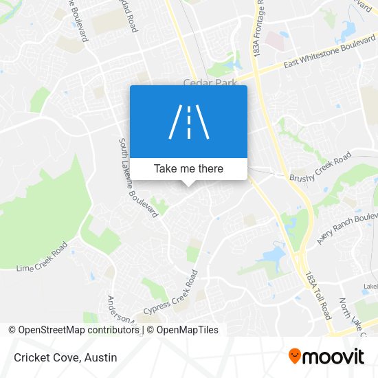 Mapa de Cricket Cove