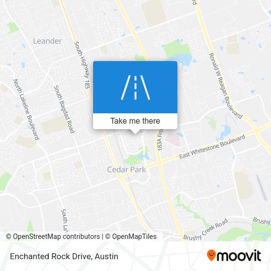 Mapa de Enchanted Rock Drive