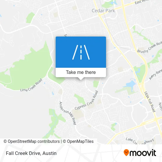 Fall Creek Drive map