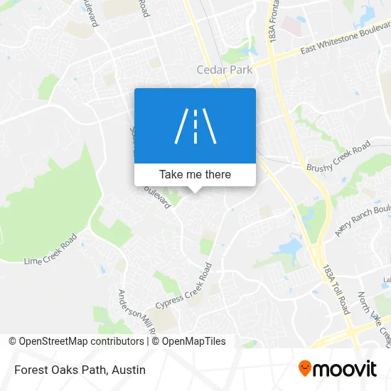 Forest Oaks Path map