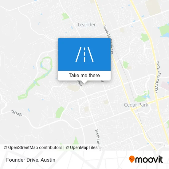 Founder Drive map