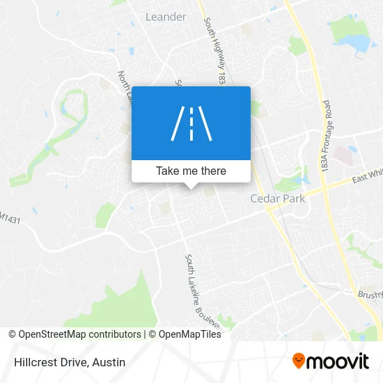 Hillcrest Drive map