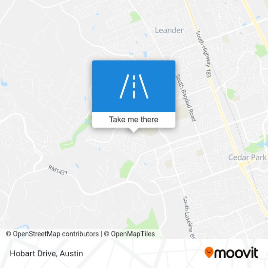 Hobart Drive map