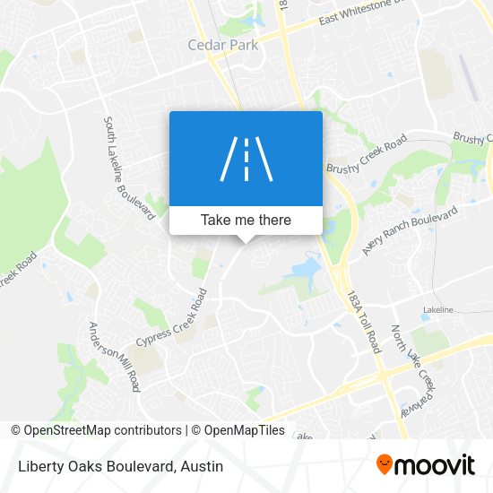 Mapa de Liberty Oaks Boulevard