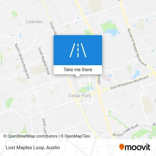 Lost Maples Loop map
