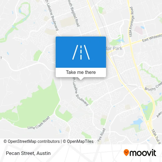 Pecan Street map