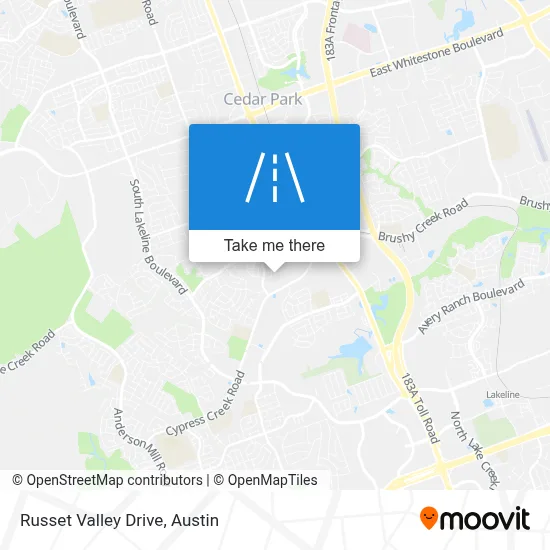 Russet Valley Drive map