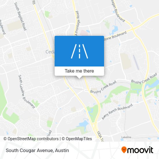 Mapa de South Cougar Avenue