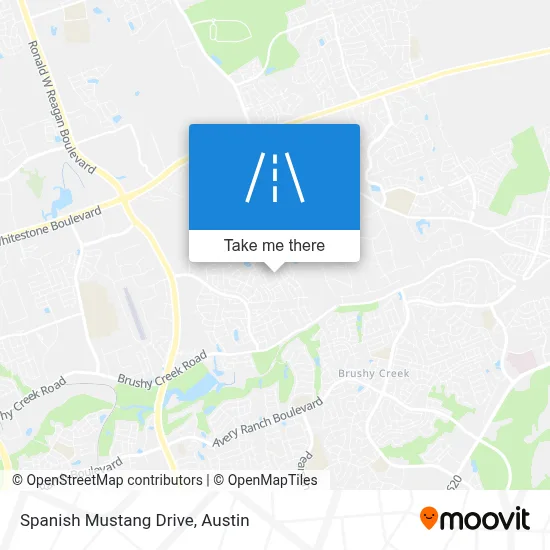 Spanish Mustang Drive map