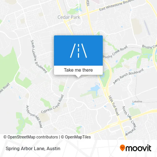 Spring Arbor Lane map