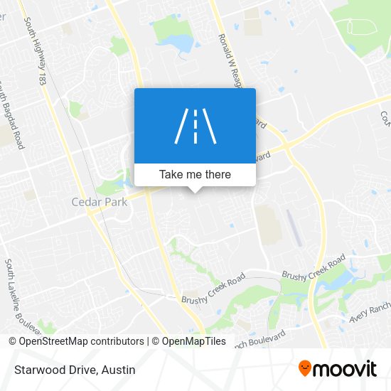 Starwood Drive map