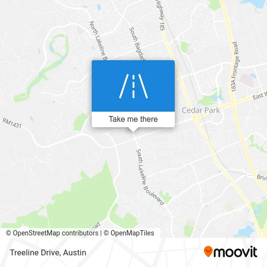 Treeline Drive map