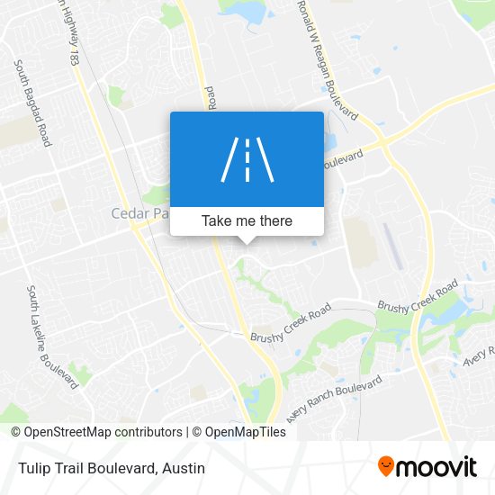 Tulip Trail Boulevard map