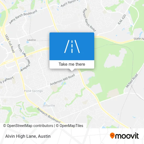 Alvin High Lane map