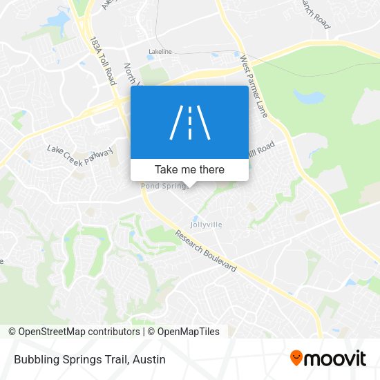 Bubbling Springs Trail map