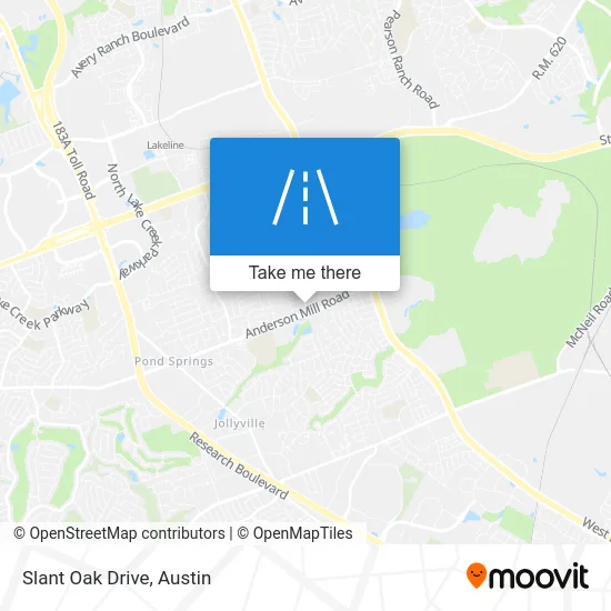 Slant Oak Drive map