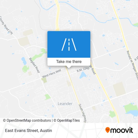Mapa de East Evans Street