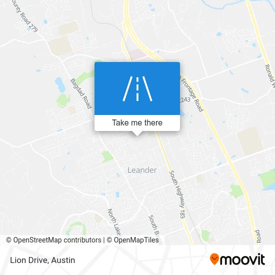 Lion Drive map