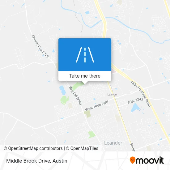 Middle Brook Drive map