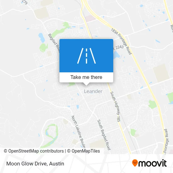 Moon Glow Drive map