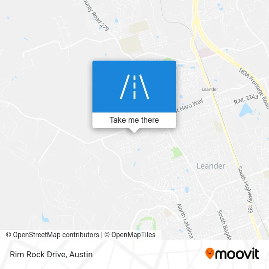 Rim Rock Drive map