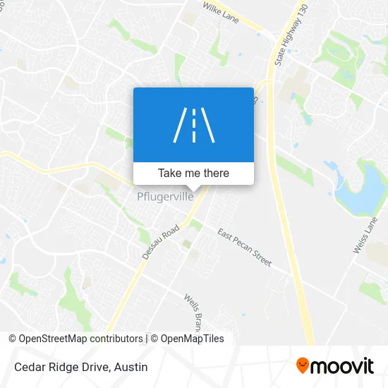 Cedar Ridge Drive map