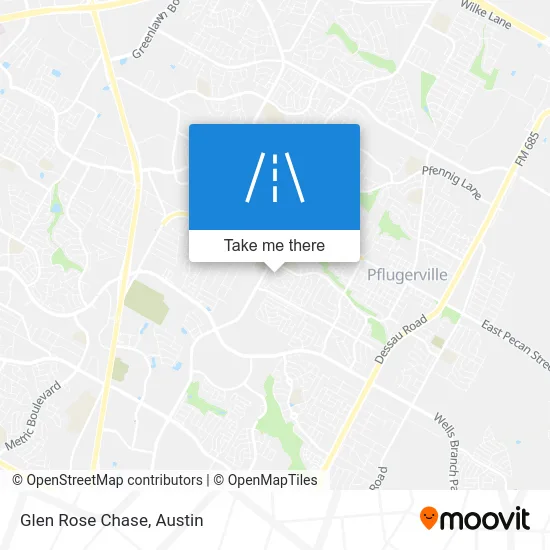 Glen Rose Chase map