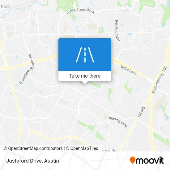 Justeford Drive map