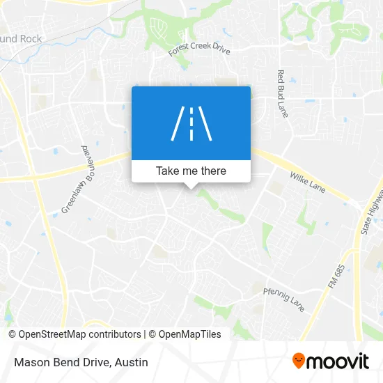 Mason Bend Drive map