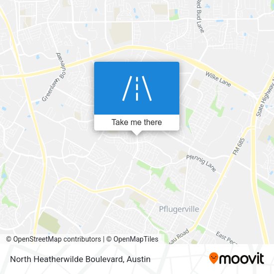 North Heatherwilde Boulevard map