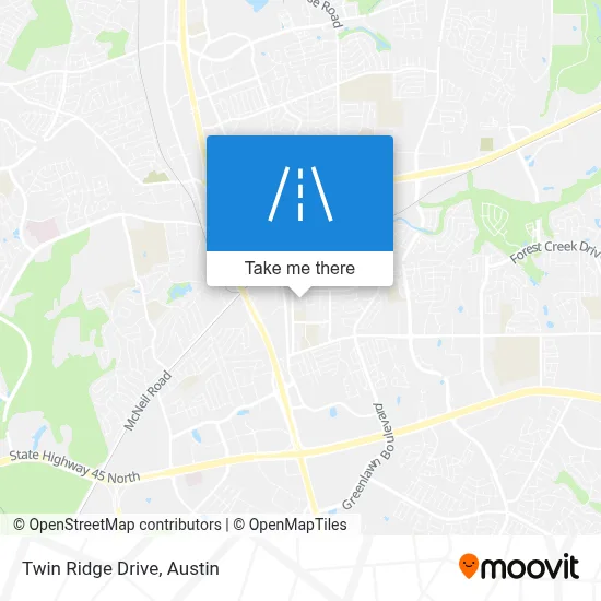Twin Ridge Drive map