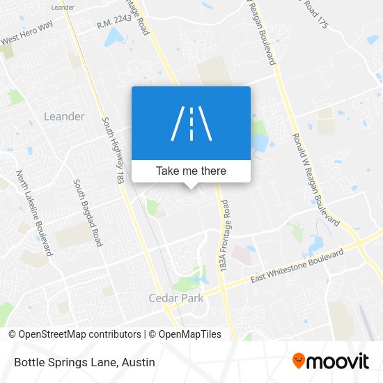 Mapa de Bottle Springs Lane