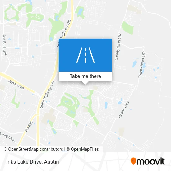 Inks Lake Drive map