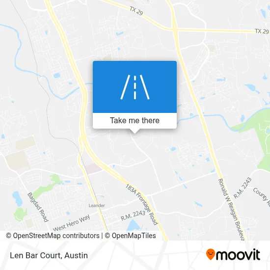 Len Bar Court map