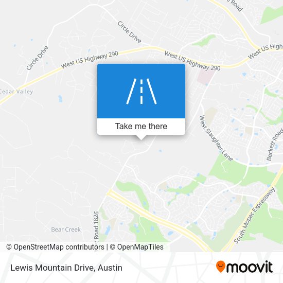 Lewis Mountain Drive map